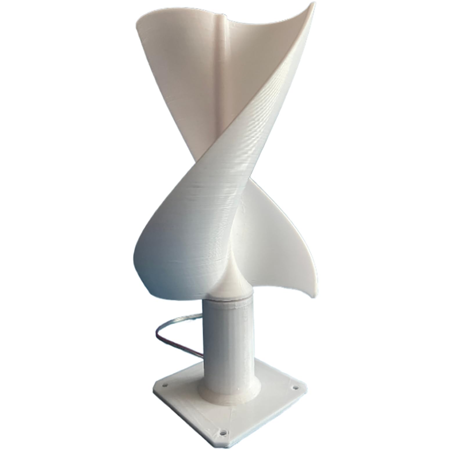 10W Modello di Turbina Eolica A Spirale Fai da Te, Mini Turbina Eolica Verticale con Luce LED, Generatore A Magneti Permanenti DC Modellino Educativo per Esperimenti Scientifici,Bianca,10W