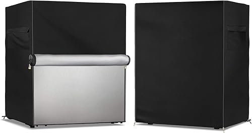 Dalema Cubierta de congelador vertical para exteriores, impermeable, a prueba de polvo, anti-UV, con cremalleras, se adapta a una mini nevera