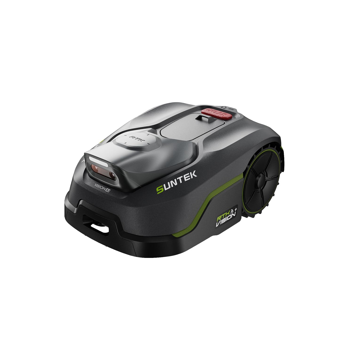 SUNTEK Dual Vision 500 Robot Tondeuse sans Fil – Robot Tondeuse Connecté avec Vision IA + RTK – 500 m² – Application Mob