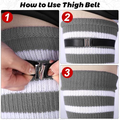 Image of LOUSGUTA Plus Size Thigh High Socks for Thick Thighs- Extra Long Womens Cable Knitted Over Knee High Leg Warmer
