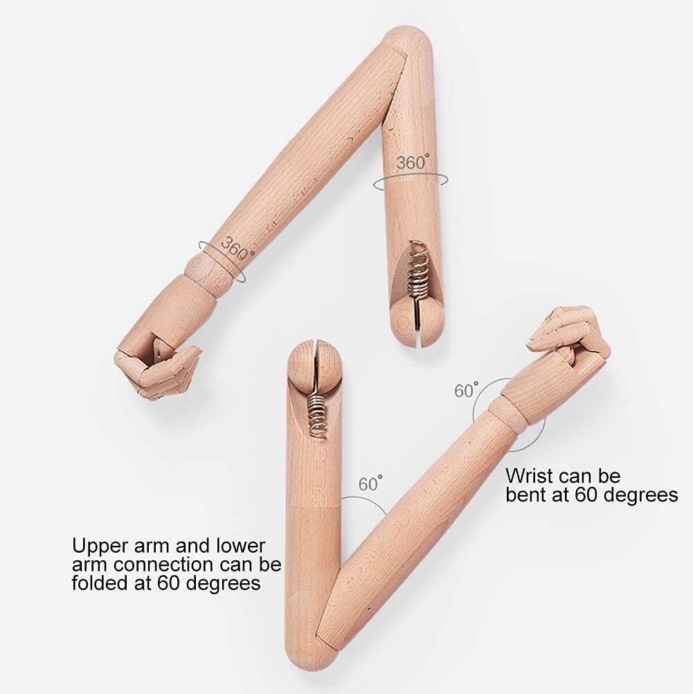 Beige Half Mannequin Torso with Wood Arm,Adjustable Height Female Form Mannequin Manikin Torso Body,for Clothing Sweaters Display (Square Base Medium) (Square Base Medium)