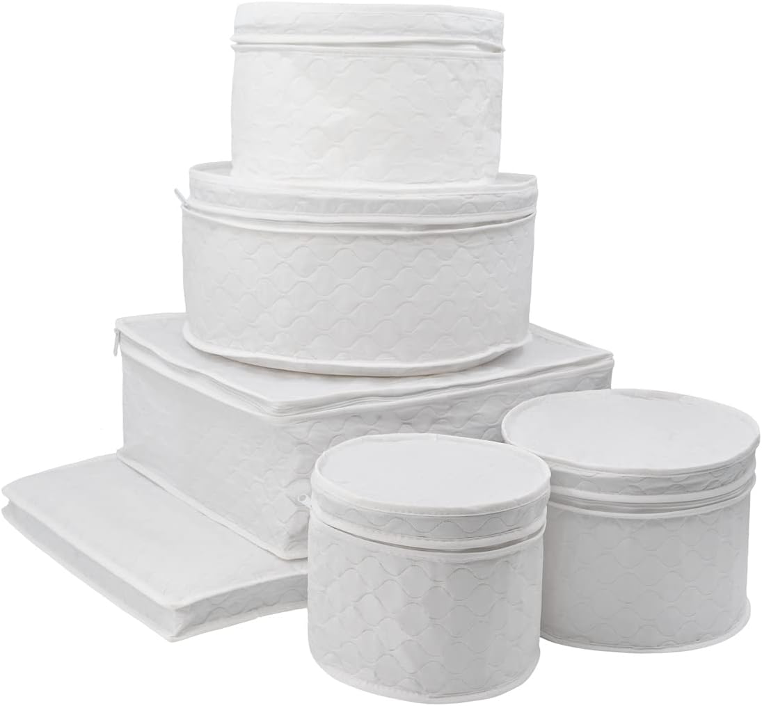 6 Piece Quilted Dinnerware Storage Starter Set