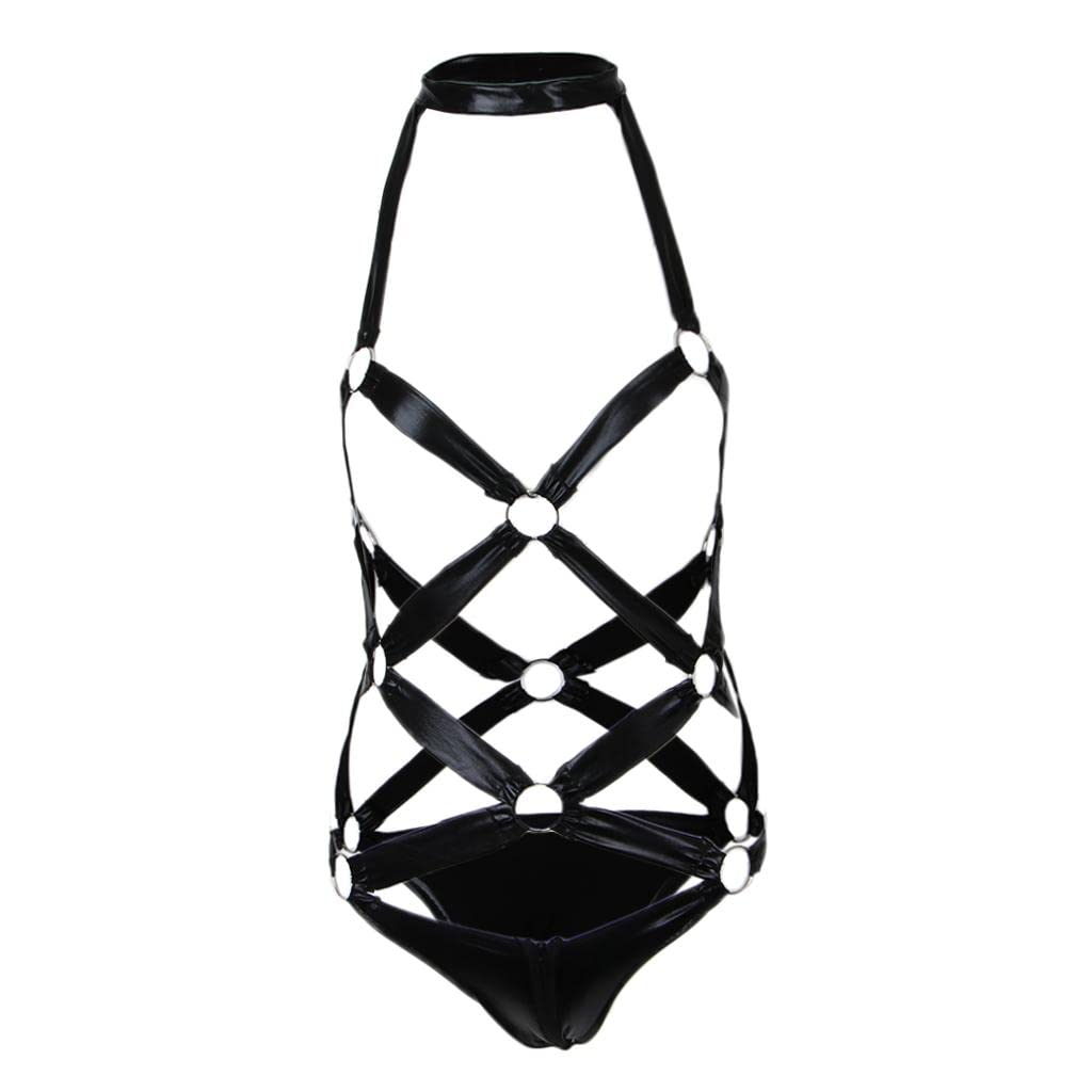 Womens Wild Leather Body Chest Harness Underwear Lingerie Outfits-image-31