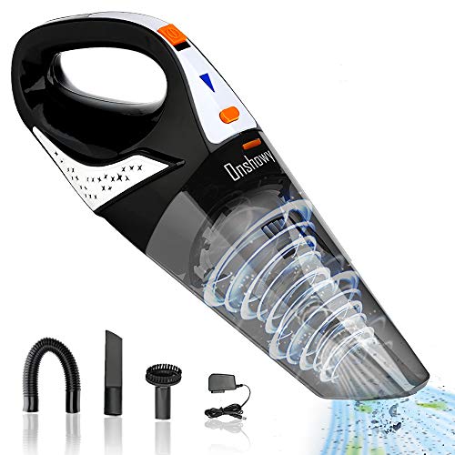 Onshowy Handheld Vacuum Cleaner, Cordless, Quick Charge, HEPA Filter, Black, 0.1L, 1.2HP, 12V, 75dB, True, Portable, Indoor, VACUUM CLEANER