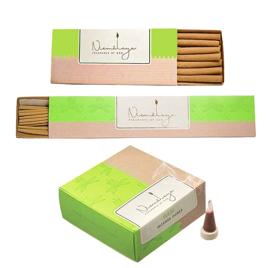 Nirmalaya 100% Organic Incense | Tulsi Incense Combo Pack | (40 Incense Sticks, 40 Incense Cones, 20 Dhoop Sticks) (B0B2D7V8R1) Amazon Price History, Amazon Price Tracker