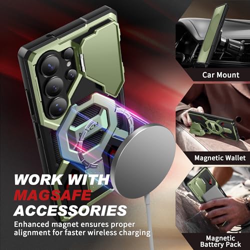 Image of TONGATE for Samsung Galaxy S26 Ultra Case with Magnetic Stand, Green