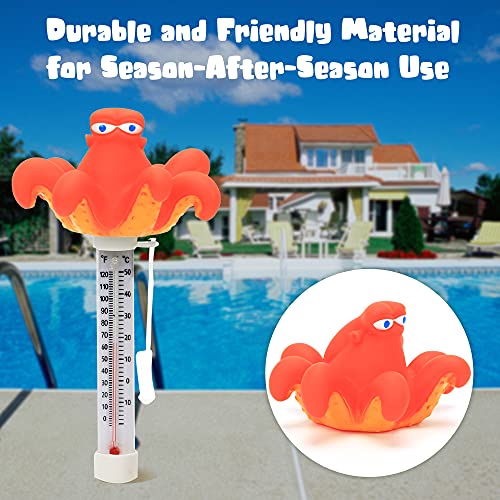 Xy-Wq Floating Pool Thermometer, Large Size Easy Read For Water Temperature With String For Outdoor And Indoor Swimming Pools And Spas (Octopus) #TOP7