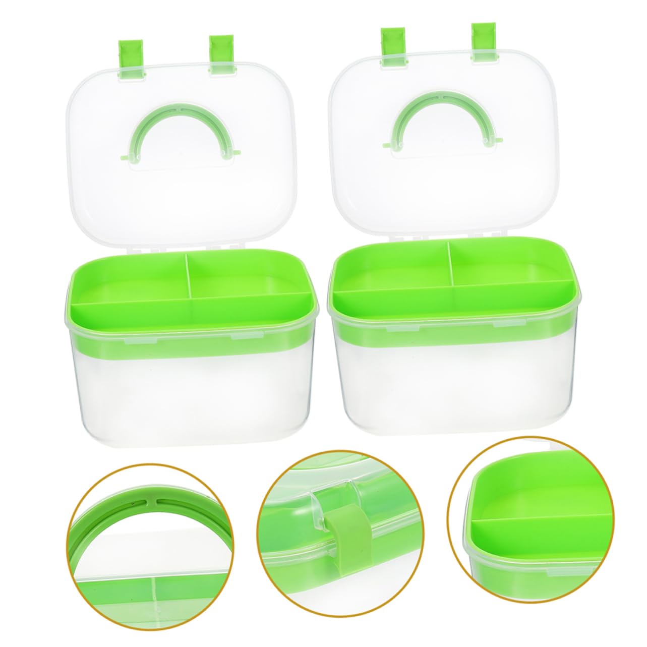 POPETPOP 3pezzi Contenitore Per Medicinali Scatola Portaoggetti Doppio Maniglia Organizer Per Cosmetici Pillole Strumenti Da Viaggio e Domestico