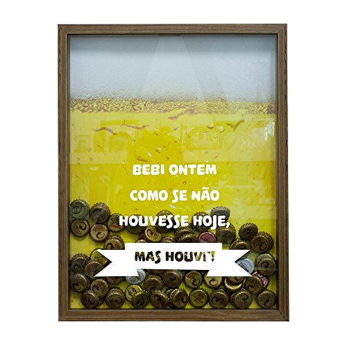 Quadro Porta Tampinhas Kapos Multicor 32X42cm