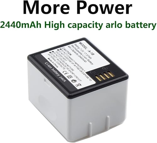 Miniatura 4 de Paquete de 2 baterías A-1 VMA4400 compatibles con Arlo ProArlo Pro 2, baterías recargables solo para cámara Arlo ProPro 2