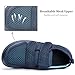 Imagen de Hsyooes Zapatos Diabéticos Mujer Zapatos Ortopédica Hombre Zapatillas de estar por casa Ensanchar Respirable Ajustable Artritis Edema Zapatos hinchados 46EU Azul-A