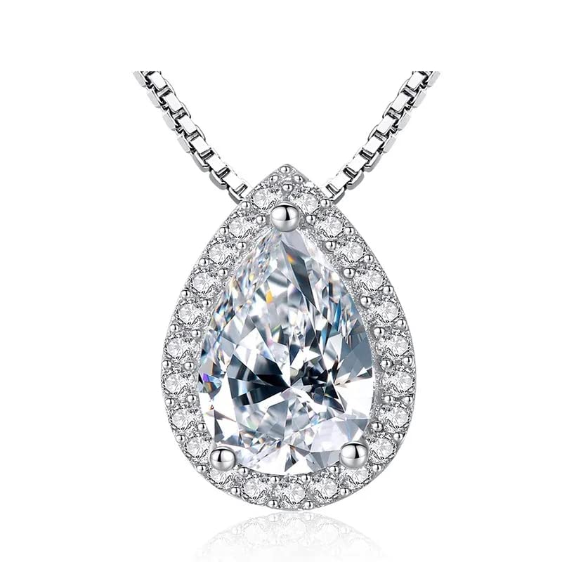 Bijoux de mariée d'exception : pendentif en diamant véritable et chaîne