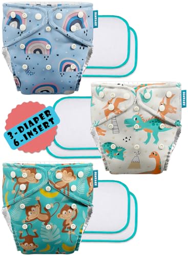 Advanso Leakage Proof cloth diapers for babies, high absorbent 3 ...