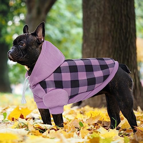 Plaid-Dog-Hoodie-Soft-Dog-Sweatshirt-Warm-Fleece-Dog-Hoodies-for-Small-Dogs-Puppy-Hoodie-Pet-Sweaters-with-Hat-for-Medium-Dogs-Cat-Hooded-Dog-Clothes-French-Bulldog-Costume-Outfits-Coat - Cucciolini Doodles   Plaid-Dog-Hoodie-Soft-Dog-Sweatshirt-Warm-Fleece-Dog-Hoodies-for-Small-Dogs-Puppy-Hoodie-Pet-Sweaters-with-Hat-for-Medium-Dogs-Cat-Hooded-Dog-Clothes-French-Bulldog-Costume-Outfits-Coat