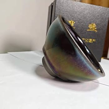 中国　窯変　天目茶碗　時代箱付　N　6511 中国 窯変 天目茶碗 時代箱付 N 6511