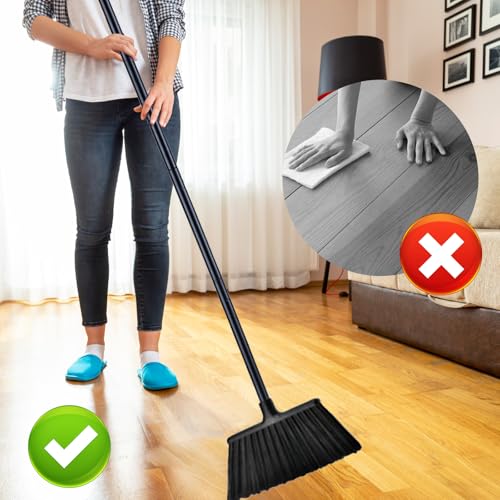 Xifando 137,2 cm Langer Haushaltsbesen mit Eisenstiel – Verstellbarer, robuster Besen für Innen- und Außenreinigung, geeignet für Häuser, Garagen, Küchen, Badezimmer, Einkaufszentren, Büros und Höfe – Bild 7