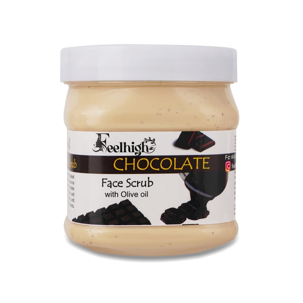 FEELHIGH CHOCOLATE FACE SCRUB ENRICHED WITH COCOA POWDER AND OLIVE OIL WITH ANTI-INFLAMMATORY PROPERTIES THAT SOOTHE THE SKIN-image-34
