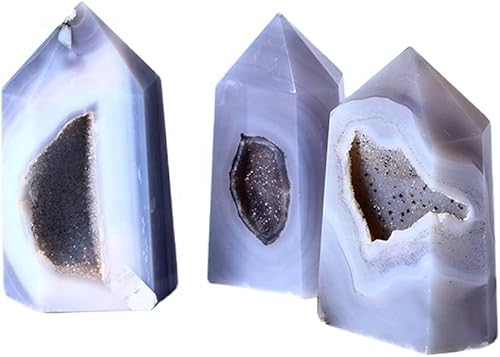 Miniatura 5 de Clúster de cristal natural Espécimen mineral ágata Geoda varita Piedra de cristal Cristal de geoda mineral (3.53-7.05 oz)