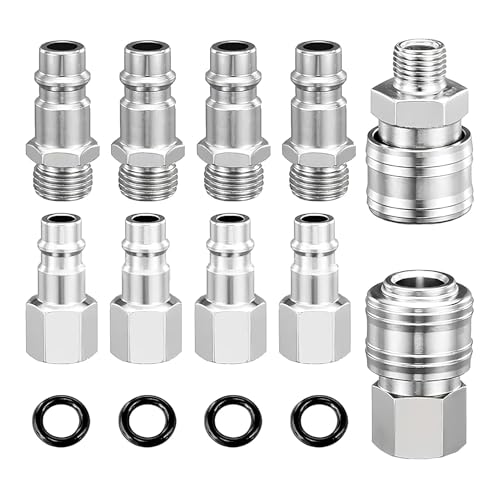 10 Pièces Raccord Rapide Air Comprimé 1/4