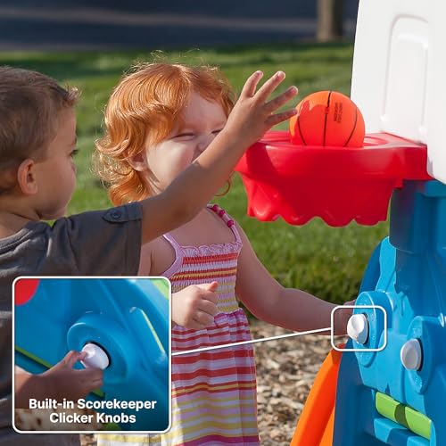 Step2 Game Time Sports Climber, Kids Indoor/Outdoor Playset, Backyard Playground Set, Slide, Climbing Wall, Basketball Hoop, Outside Jungle Gym, For Toddlers 2-6 Years Old - image 3
