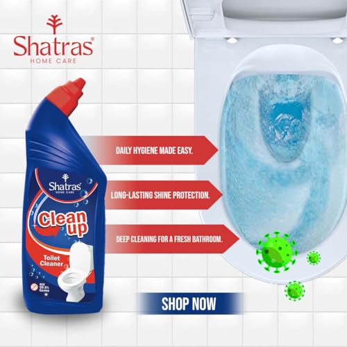 Image of Shatras Toilet Cleaner Extra Thick Formula | Removes Tough Stains, Rust & Hard Water Deposits | Helps Kill 99.9% of Germs for a Hygienic Toilet | Pack of 3