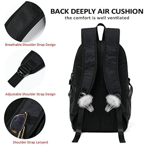 Allinone Basketball Backpack Bag For Laptop,Sports Soccer With Ball Compartment,Black #TOP4