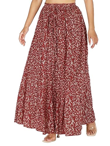Image of Sttoffa Cotton Printed Women Wear Maxi Long Skirt 40 inch inch Full Length