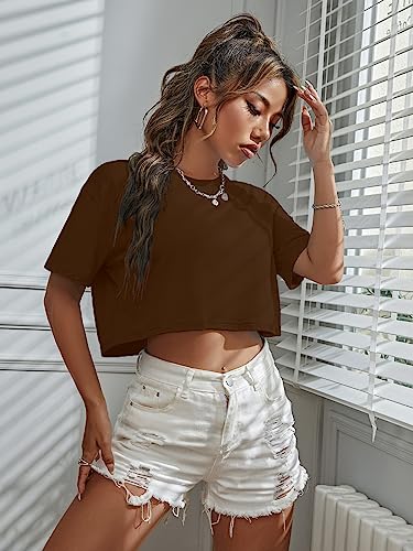 Image of Aahwan Printed Women's & Girls' Basic Oversized Crop Top /T-Shirt
