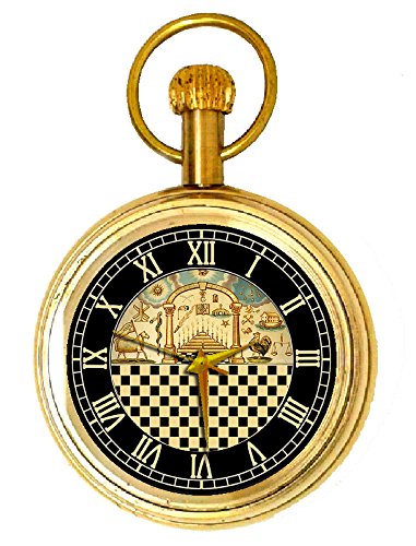 Reloj de bolsillo del Templo de Salomón: El regalo masónico perfecto con 17 joyas mecánico