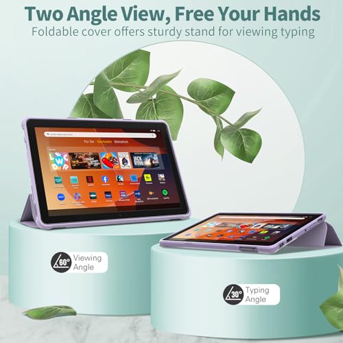 Image of DJ&RPPQ Lightweight and Convenient Case for 10 Inch Tablet Protective Case with Auto Wake /Sleep-Purple