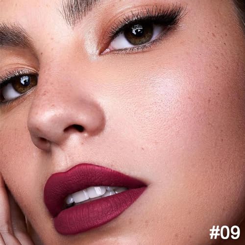 Evpct 1Pcs Dark Wine Red Lip Liner And Lipstick Set Kit For Women Dnm Matte Lips Kit With Lip Liner Lip Stains Long Lasting Waterproof 24 Hour Lipstick And Lip Liners Combo Lipliners Pencil Set 09# thumb #1