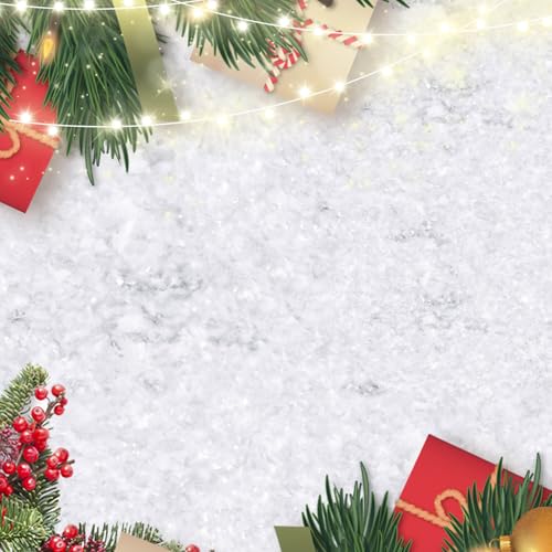 Fake Snow Flakes for Snowflakes Crafts, Christmas Village Blanket Powder Decor-Plastic Artificial Snow White Confetti for Christmas Tree Indoor Party Decorations, 2oz (Include Large Storage Container)