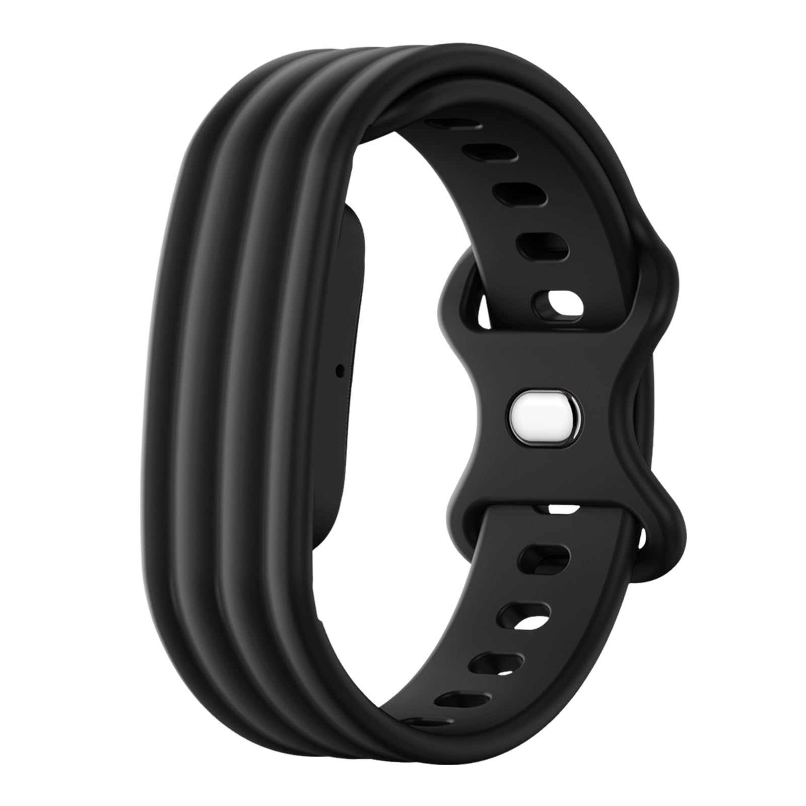 Silicone Sport Band For Google Fitbit Air Waterproof & Sweatproof Soft Perforated Wristband Multi-Purpose Adjustable Buckle Replacement Straps for Fitness Hiking Running