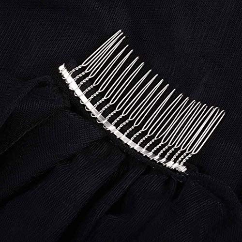 Ursumy Gorgeous Wedding Lace Veil Floral Long Cathedral Veils For Brides Soft Tulle Bridal Veils With Comb 118" (Ivory) #TOP4