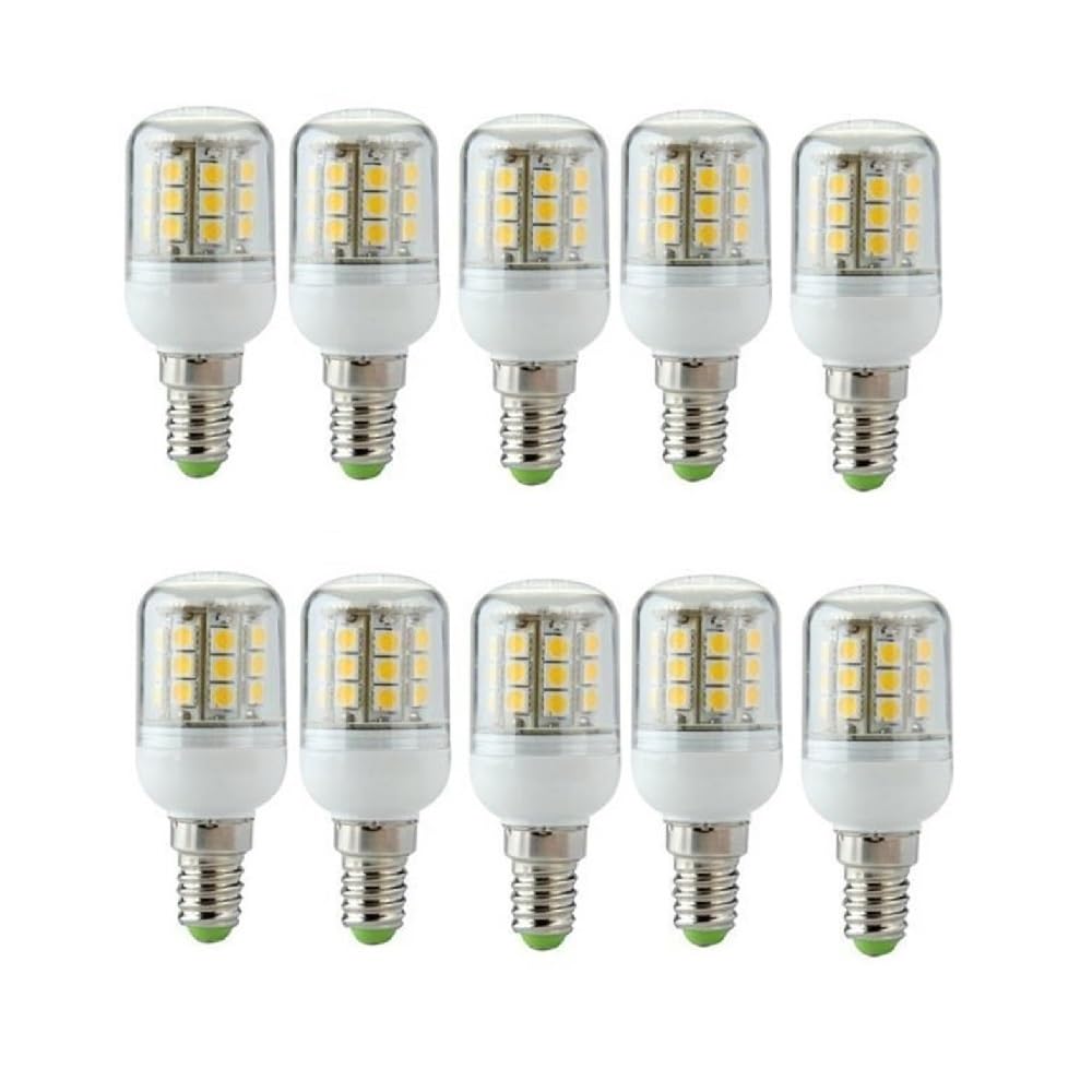 NXCVBNKZJ KJXP Lighting, Pack of 10, Led Corn Bulb AC220V 3W E14 30LED-5050SMD Led Light Lamp Home Indoor Lighting(White)