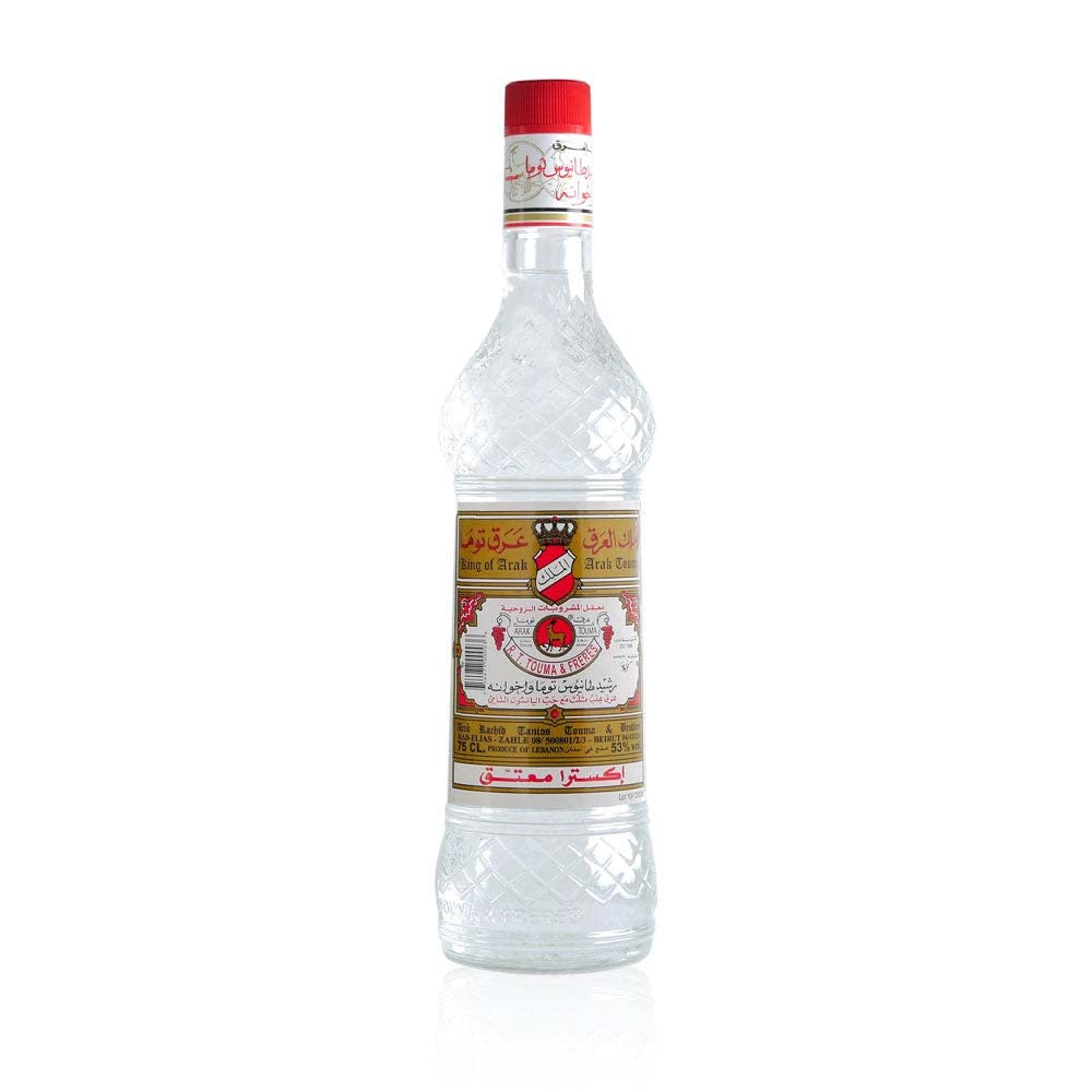 Arak Touma Extra - Original libanesischer Arak, Anisschnaps 53% Vol. - Arrak in edler 0,7 Liter Glasflasche