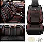 rasiarpio 5-Seat Covers [U.S. Delivery] for Lexus RX 350 RX350 2012-2017 Full Set Cushions Faux Leather Car Front Rear Seat Protection Waterproof Easy Fit 005-1 Black-Red