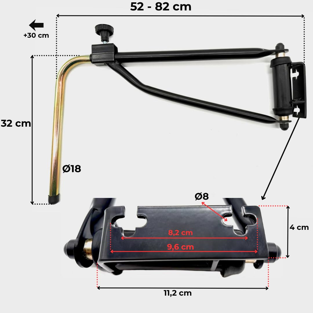 2x Außenspiegel Seitenspiegel Traktor Schlepper ø14-30 Spiegelarm Spiegelhalter Spiegelhalterung Spiegel Arm SET