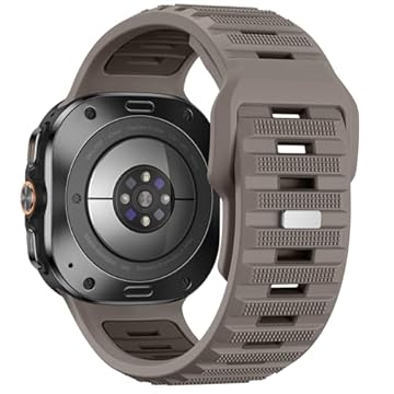 Adorve Pulseira de substituição para Galaxy Watch Ultra, macia, confortável, respirável, impermeável, de silicone resistente, compatível com Samsung Watch Ultra Band de 47 mm para homens