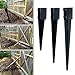 Fence Post Anchor Ground Spike Metal Black Powder Coated 24 x 4 x 4 Inches Outer Diameter (Inner Diameter 3.5 x3.5 Inches), Pack of 4
