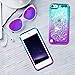 Ruky for iPod Touch 5 6 7 Case, iPod Touch Case 5th 6th 7th Generation for Girls, Quicksand Series Glitter Flowing Liquid Floating Bling Diamond Flexible TPU Cute Case for iPod Touch 5 6 7 (Aqua)