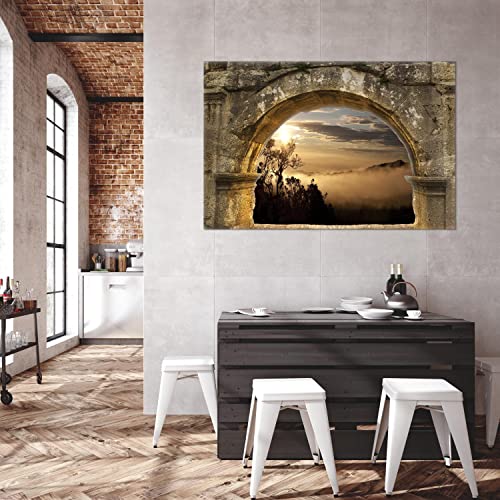 Decomonkey Quadro Stampa su Tela moderno Finestra