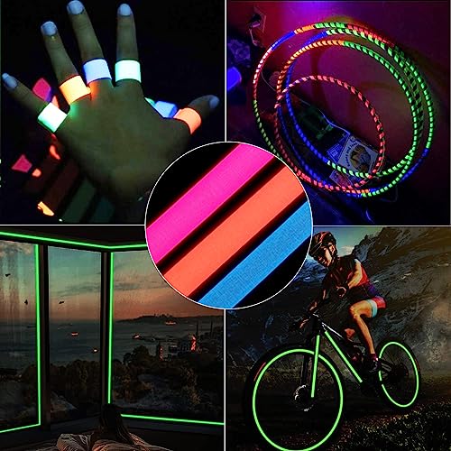 Miniatura 7 de 6 Papel Washi Tape, Cinta Luminosa, Glow In The Dark Cinta Autoadhesiva Tape, Blacklight Neón Gaffer Tape, Fluorescente Cinta De Enmascarar Suministros De Fiesta De Luz Negra 15mmx5m