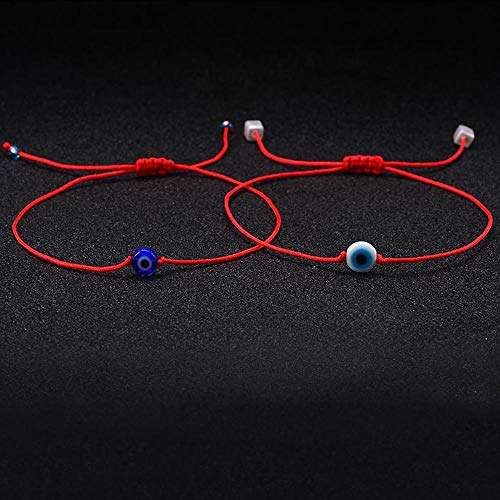 Shonyin Handmade Evil Eye Bracelets Set with Card Red String Bracelet Kabbalah Protection Luck Amulet for Women Men Family Friends3
