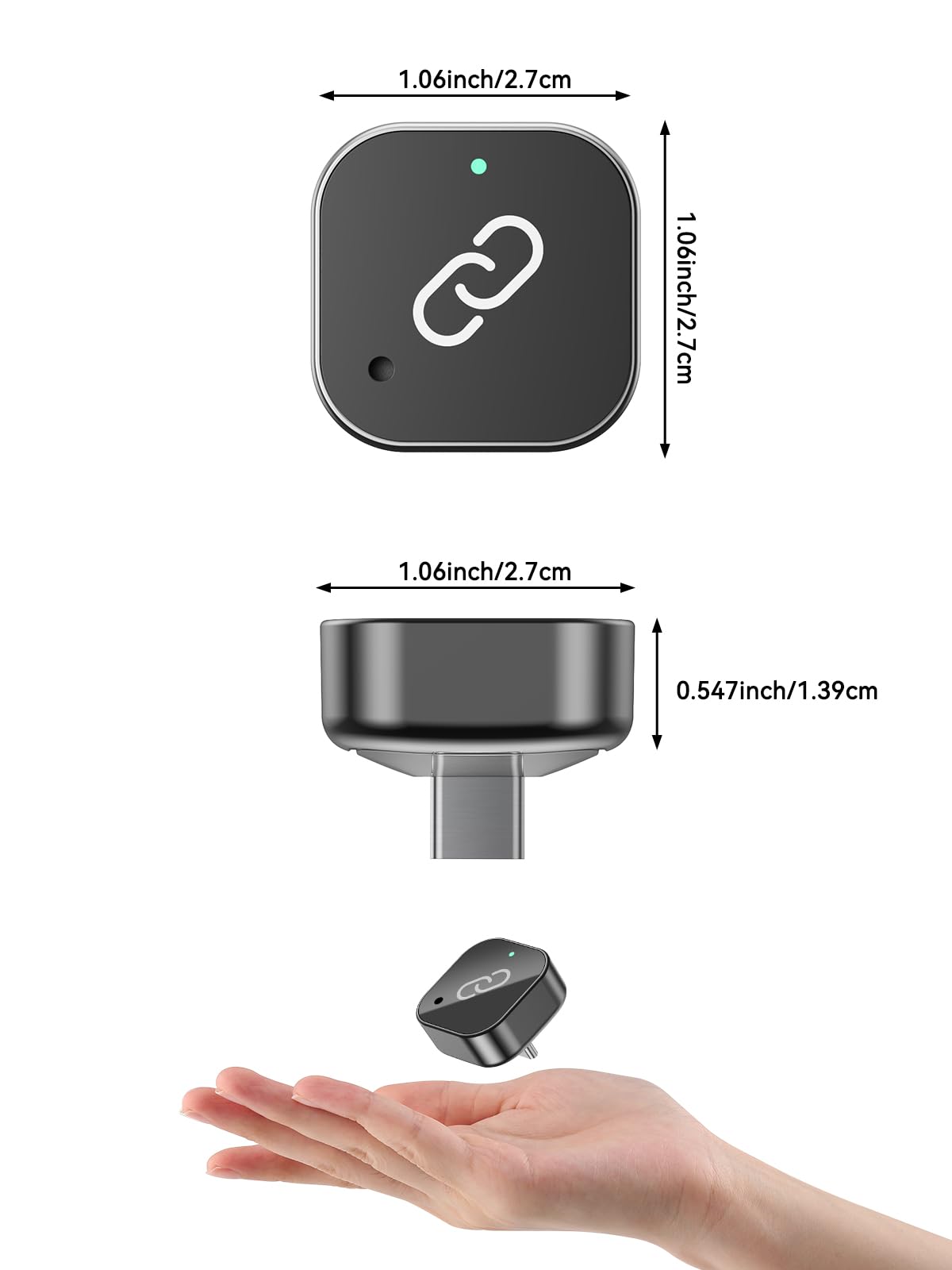 Adaptador CarPlay inalámbrico 2 en 1 USB C para CarPlay con cable de fábrica y Android Auto, reconexión automática WiFi Bluetooth 5.0 de 5 GHz, dongle de baja latencia, negro