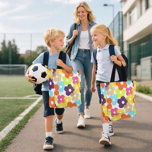Bolsa de mano resistente para compras y universidad con cremallera 6