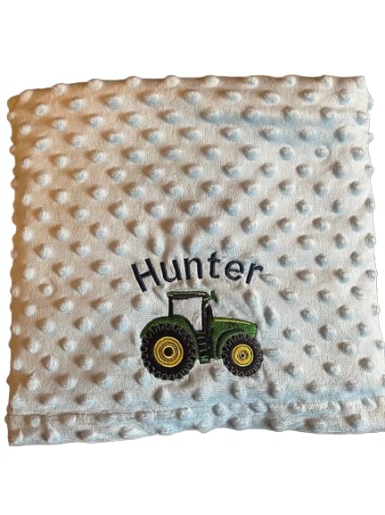 Tractor Planket Personalised Embroidery Sleeping Bag Kids Plush Blanket Farm Theme