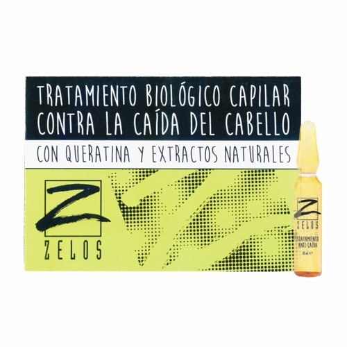 Placenta Vegetal Para La Pérdida Del Cabello - 12 ampollas x 10ml - Con Queratina y Extractos Naturales - Tratamiento Anticaída del pelo con proteínas - Crecimiento con volumen y brillo - Caída Hombre y Mujer - Zelos Cover