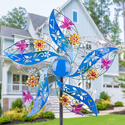 Mumtop Garden Wind Spinners - Large Garden Spinners, 75 Inch Butterfly Wind Spinners For Yard And Garden Patio Lawn Decor #TOP1