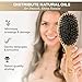 Boar Bristle Hair Brush for Women and Men, Natural 100% Soft Boars Hairbrush for Fine and Thin Hair